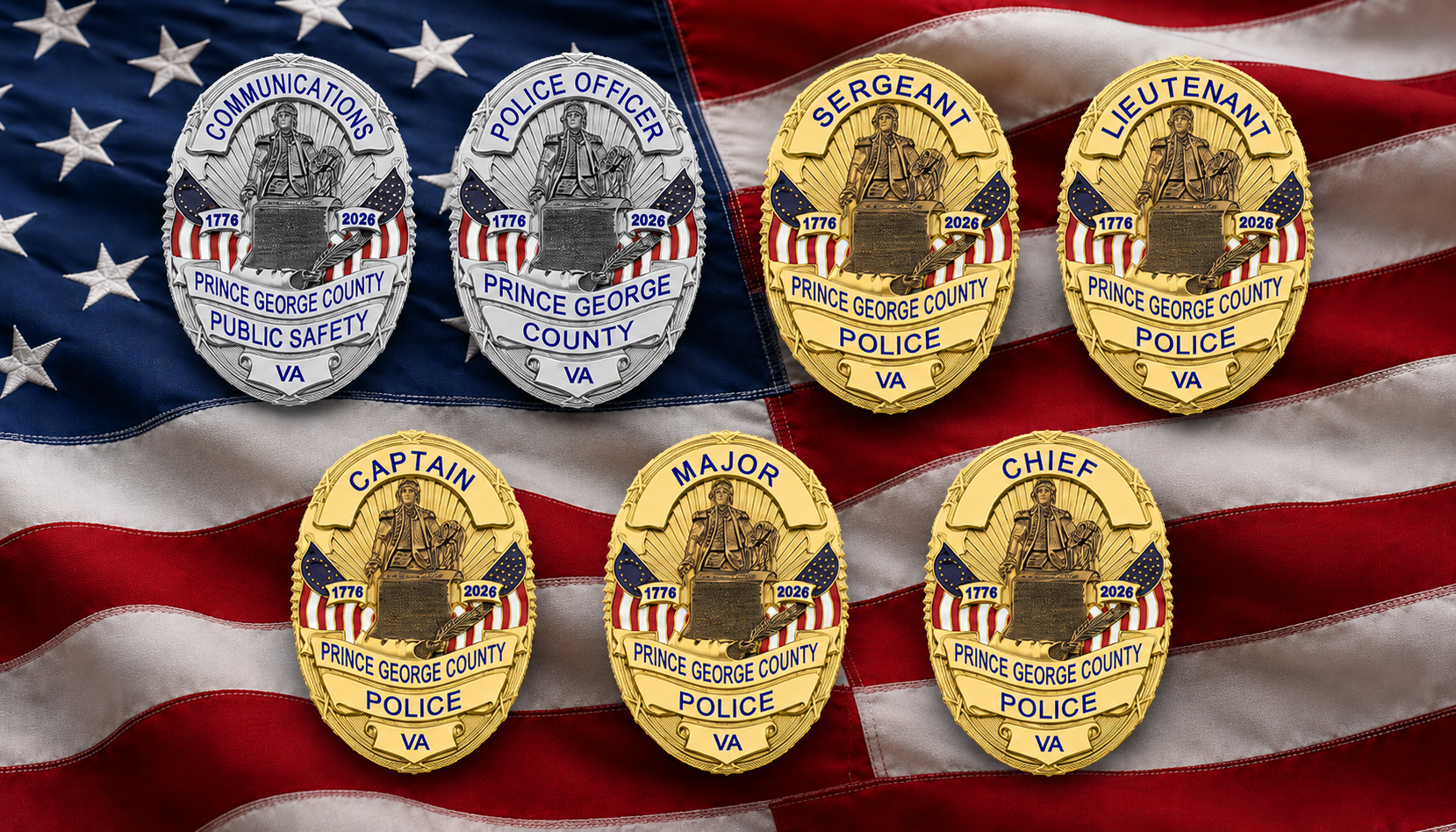 P.G. County 250th USA Badge